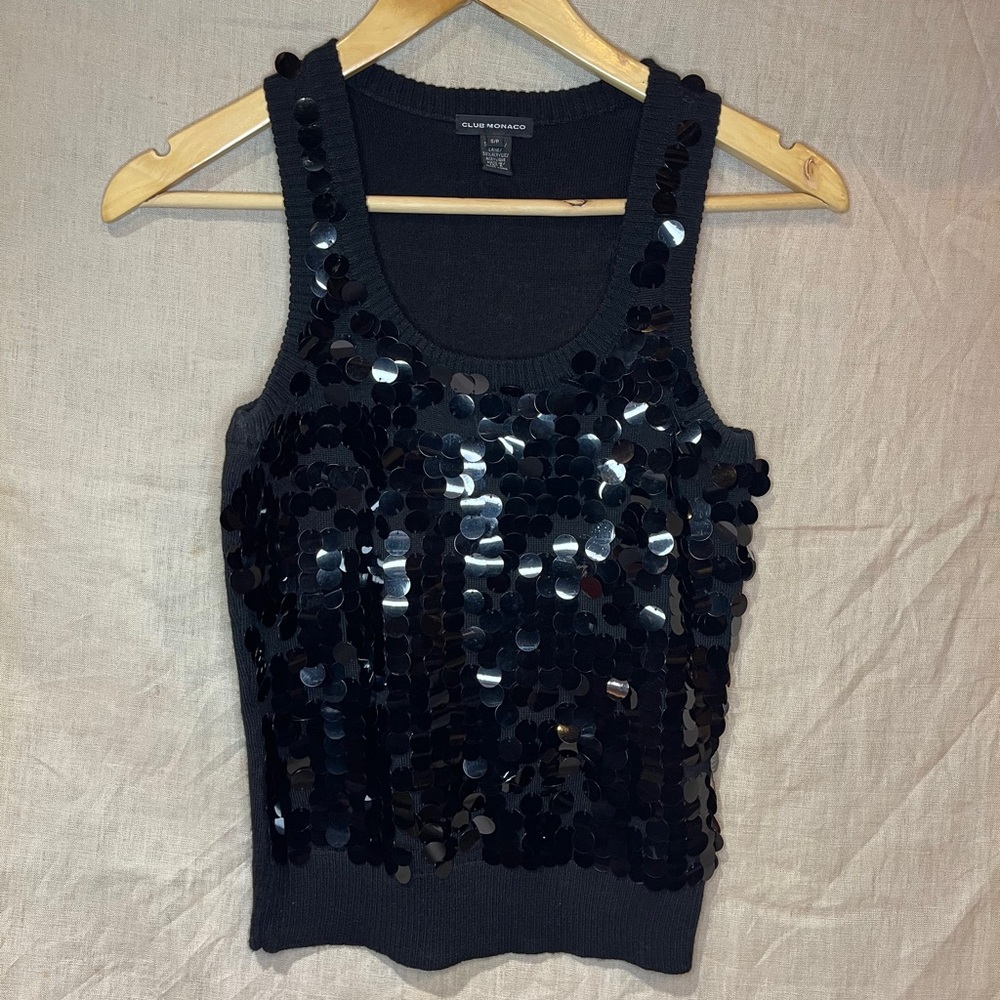 Club Monaco Sequin Top